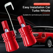 Taosunzt Universal Turbo Sound Whistle Modified Exhaust Pipe Sender Aluminum Alloy Tail Whistle Imitator Motorcycle Tailpipe Noise Sound Enhancer Red XL